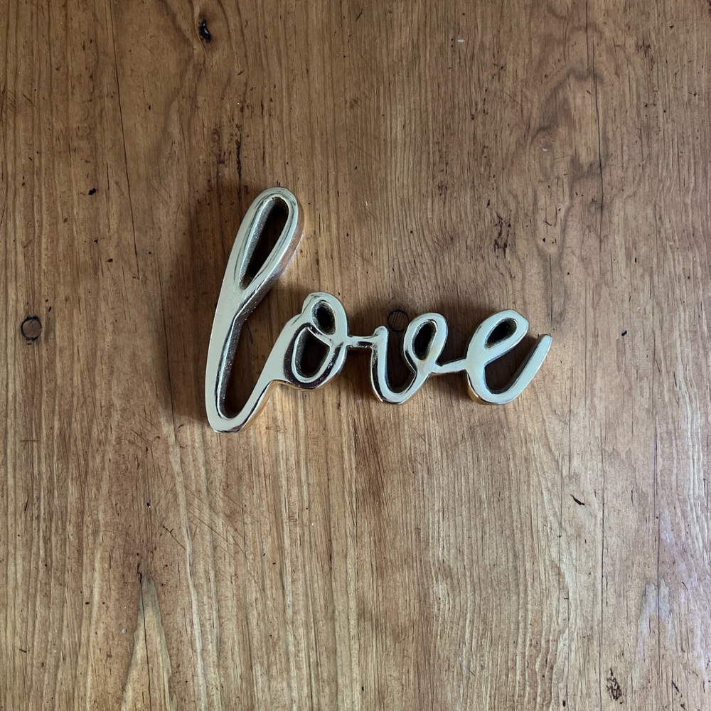 Brass Love Sign